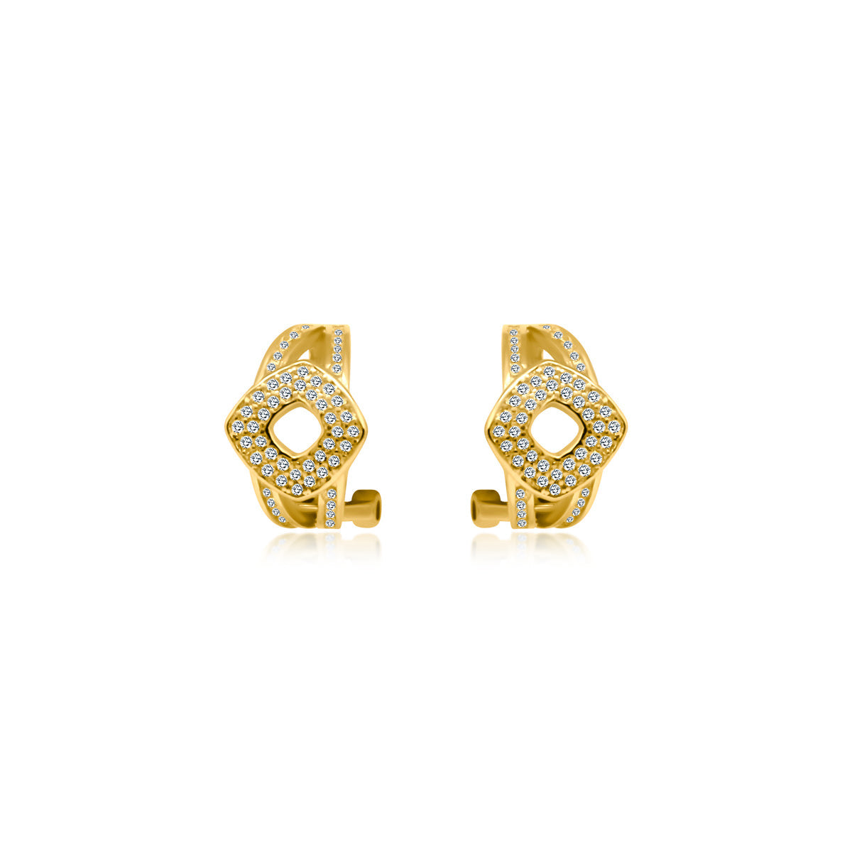 CZ Open Middle Cuff Earrings