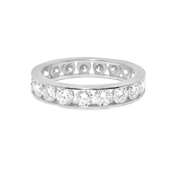 Sterling Silver Moissanite 3.25CT Eternity Band
