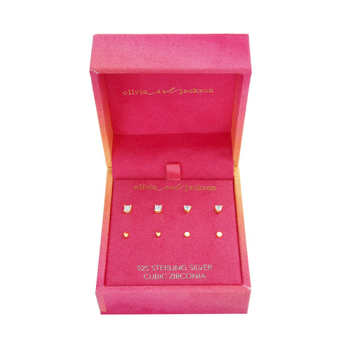 Sterling Silver Multi Earring Box Set