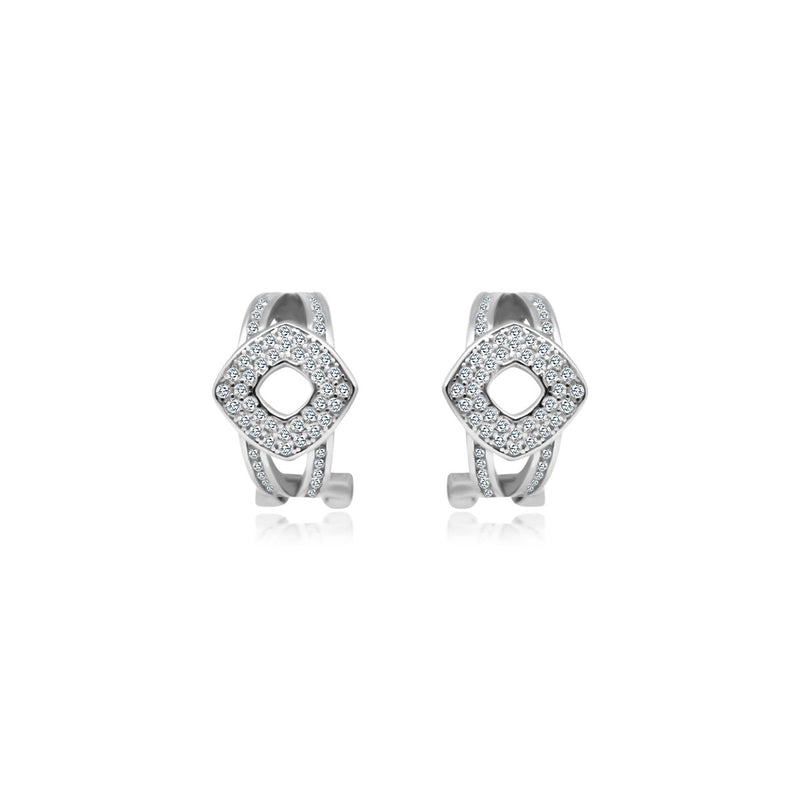 CZ Open Middle Cuff Earrings