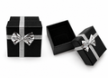 Black & Silver Ring Jewelry Boxes (Case of 100)