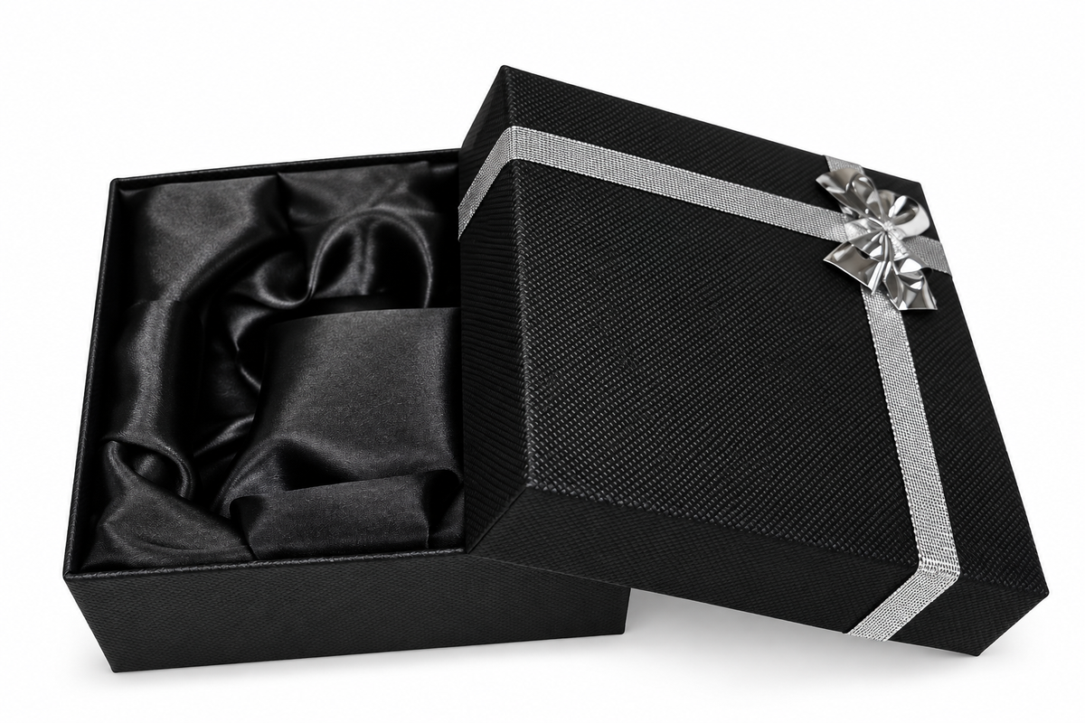 Black & Silver Bangle Jewelry Boxes (Case of 24)