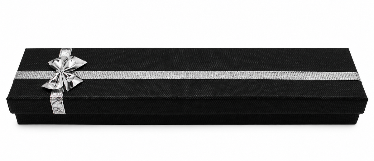 Black & Silver Bracelet Jewelry Boxes (Case of 72)