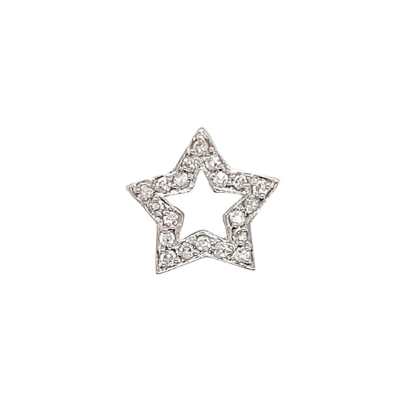 Sterling Silver CZ Star Pendant