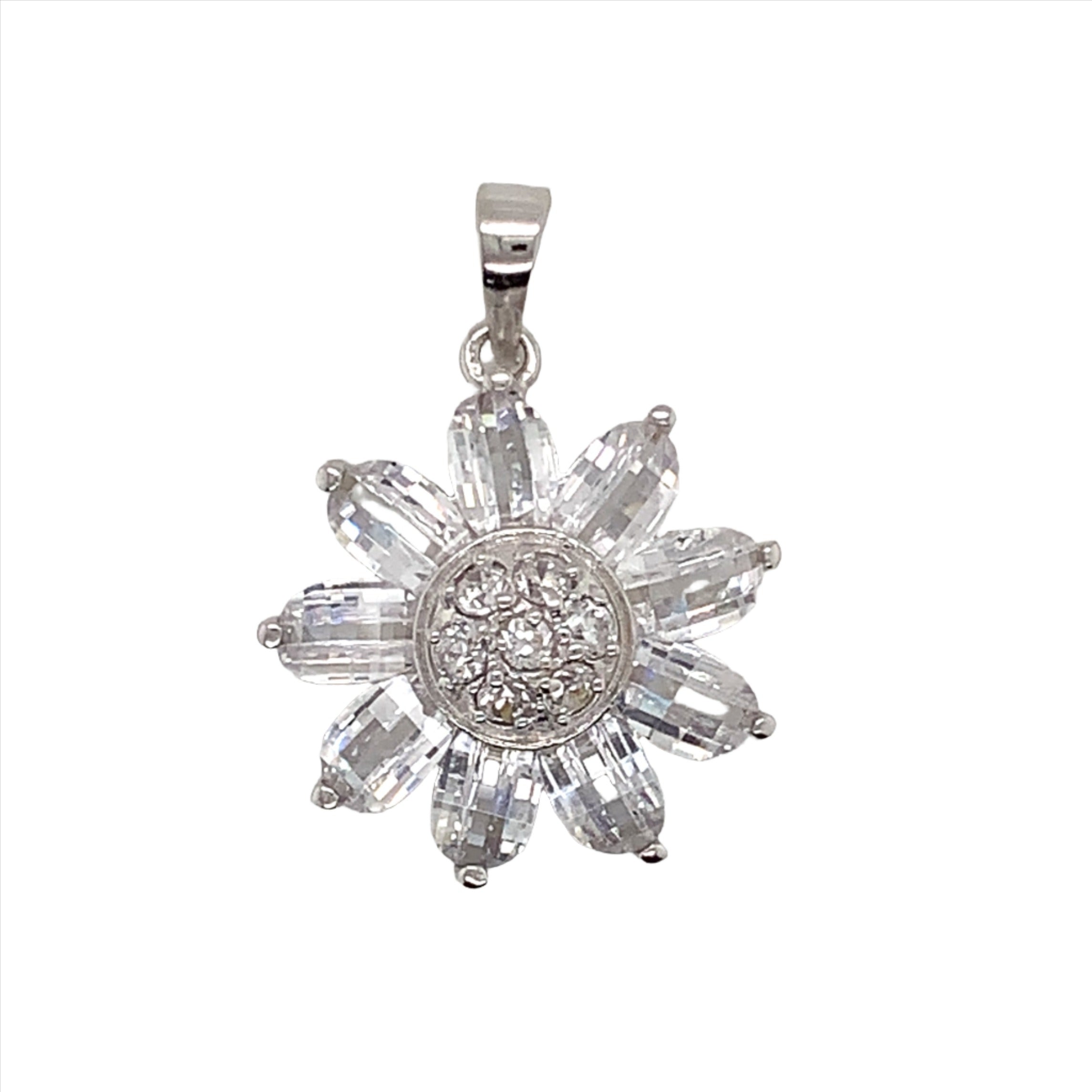 CZ Flower Pendant