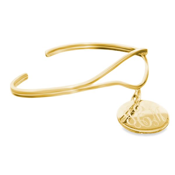 German Silver Engravable Cut-Out Design Cuff Bangle