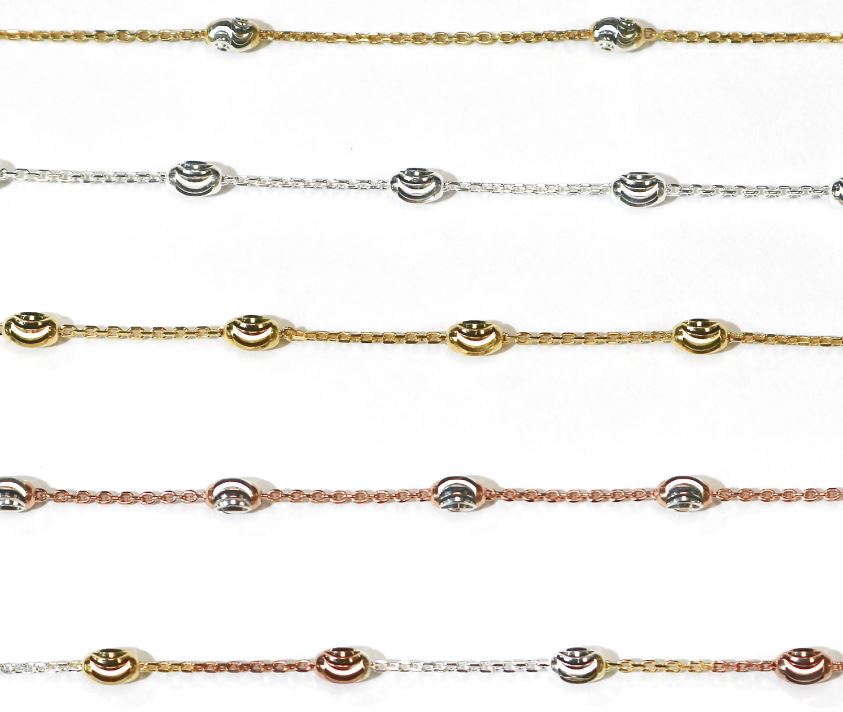 Sterling Silver 3MM Oval Moon Chain