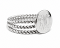 Sterling Silver Round Plain Top Rope Band Ring