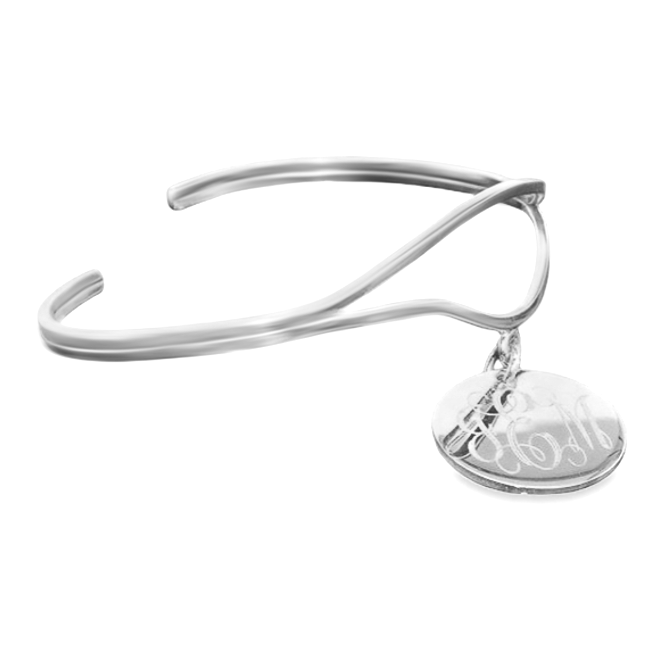 German Silver Engravable Cut-Out Design Cuff Bangle