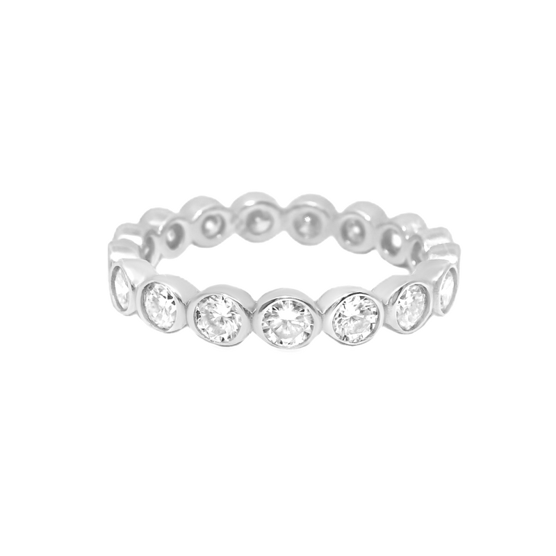 Sterling Silver Moissanite 3.0CT Eternity Band