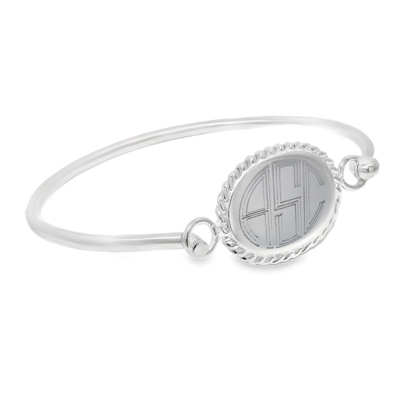 German Silver Oval Rope Trim Bangle