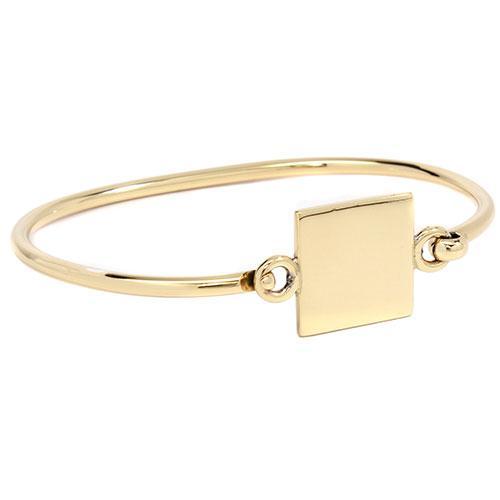 German Silver Engravable Square Bangle