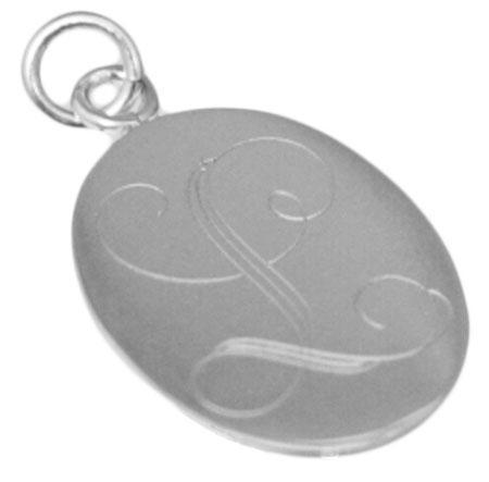 German Silver Engravable 1.5" Oval Pendant