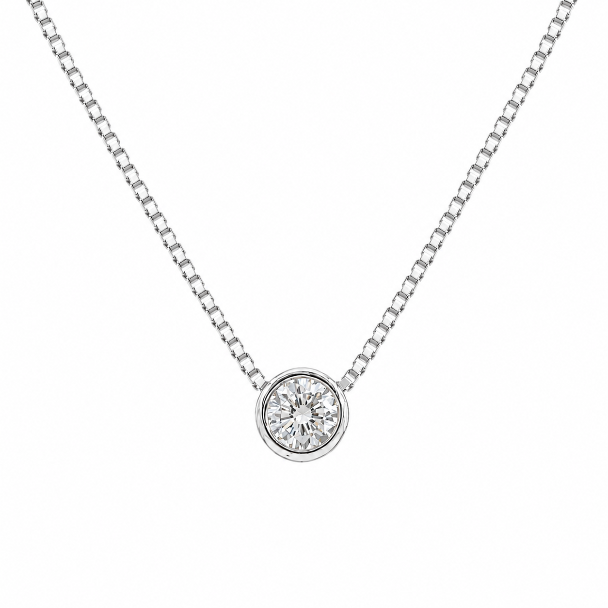 Sterling Silver Cz Pendant Necklaces