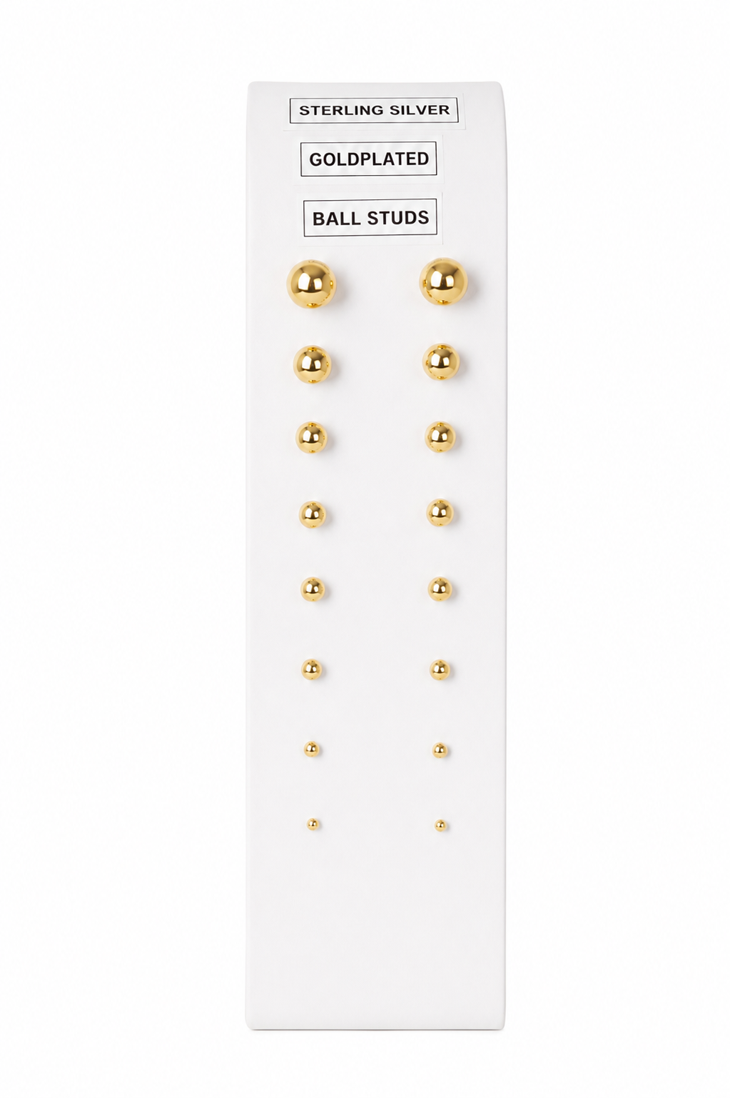 Premade Sterling Silver Ball Stud Displays