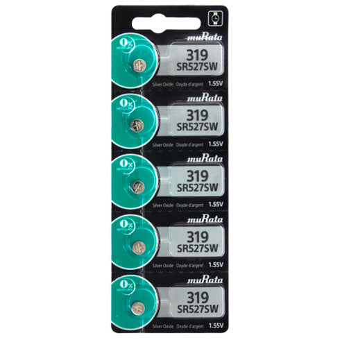 Murata 319 SR64 SR527SW Silver Oxide 0% Mercury Watch Battery