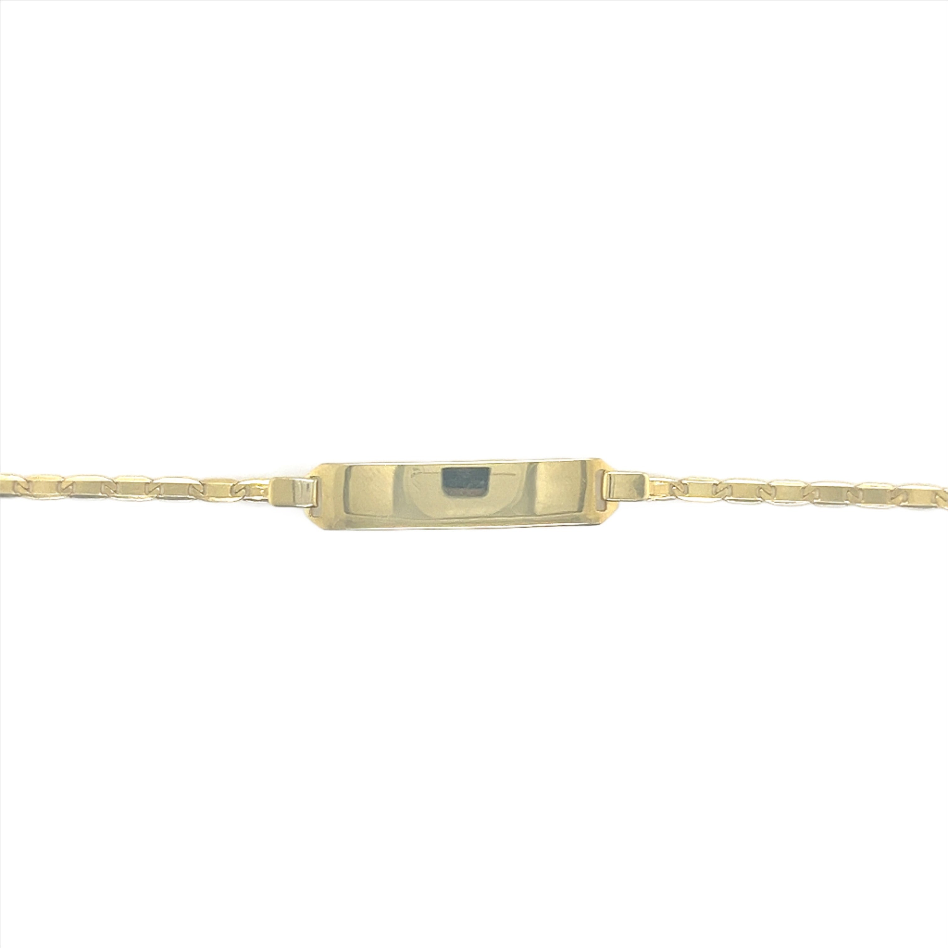 Sterling Silver Gold Plated Gucci Baby ID Bracelet (5")