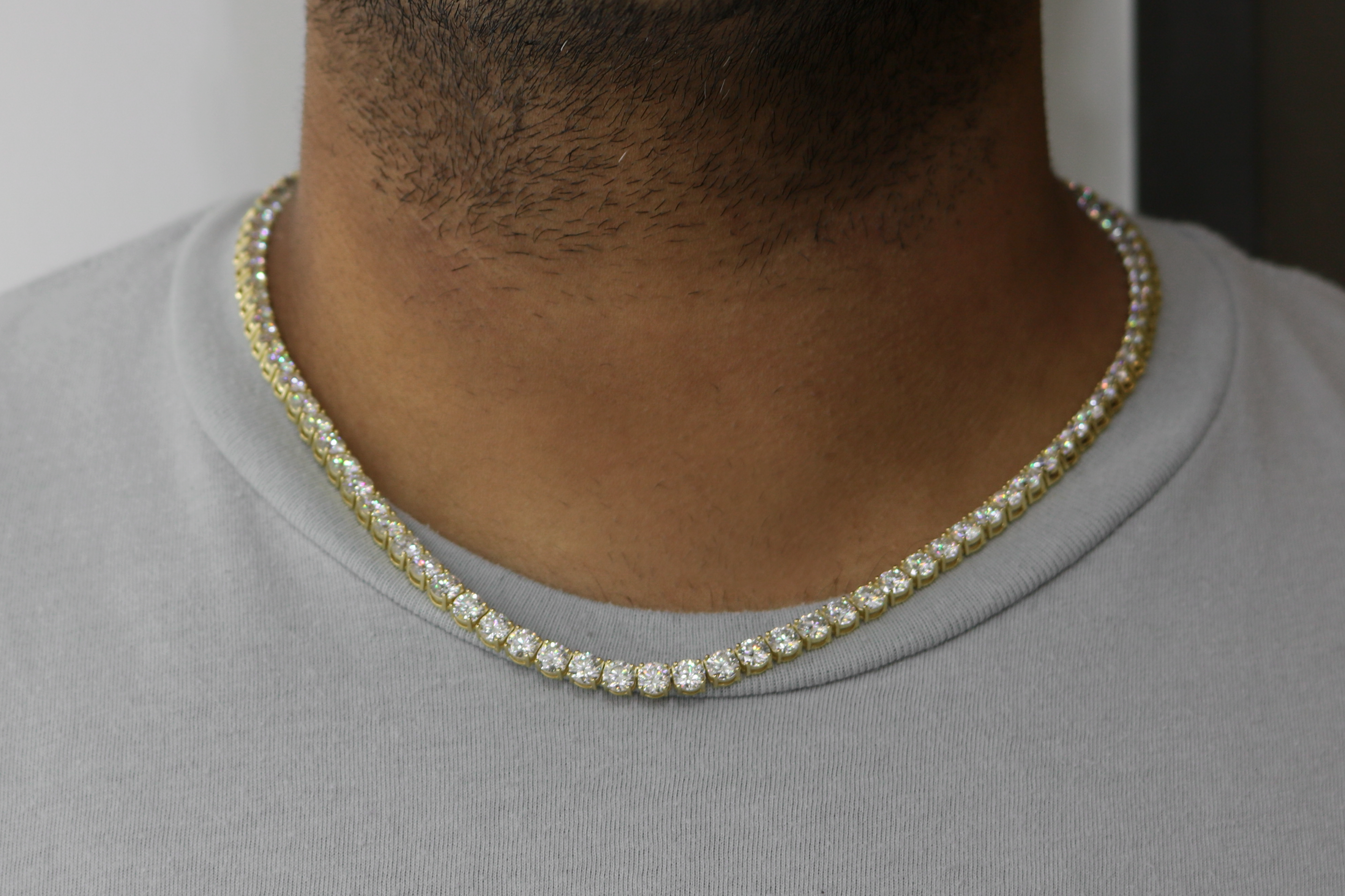 Sterling Silver Moissanite Tennis Chain