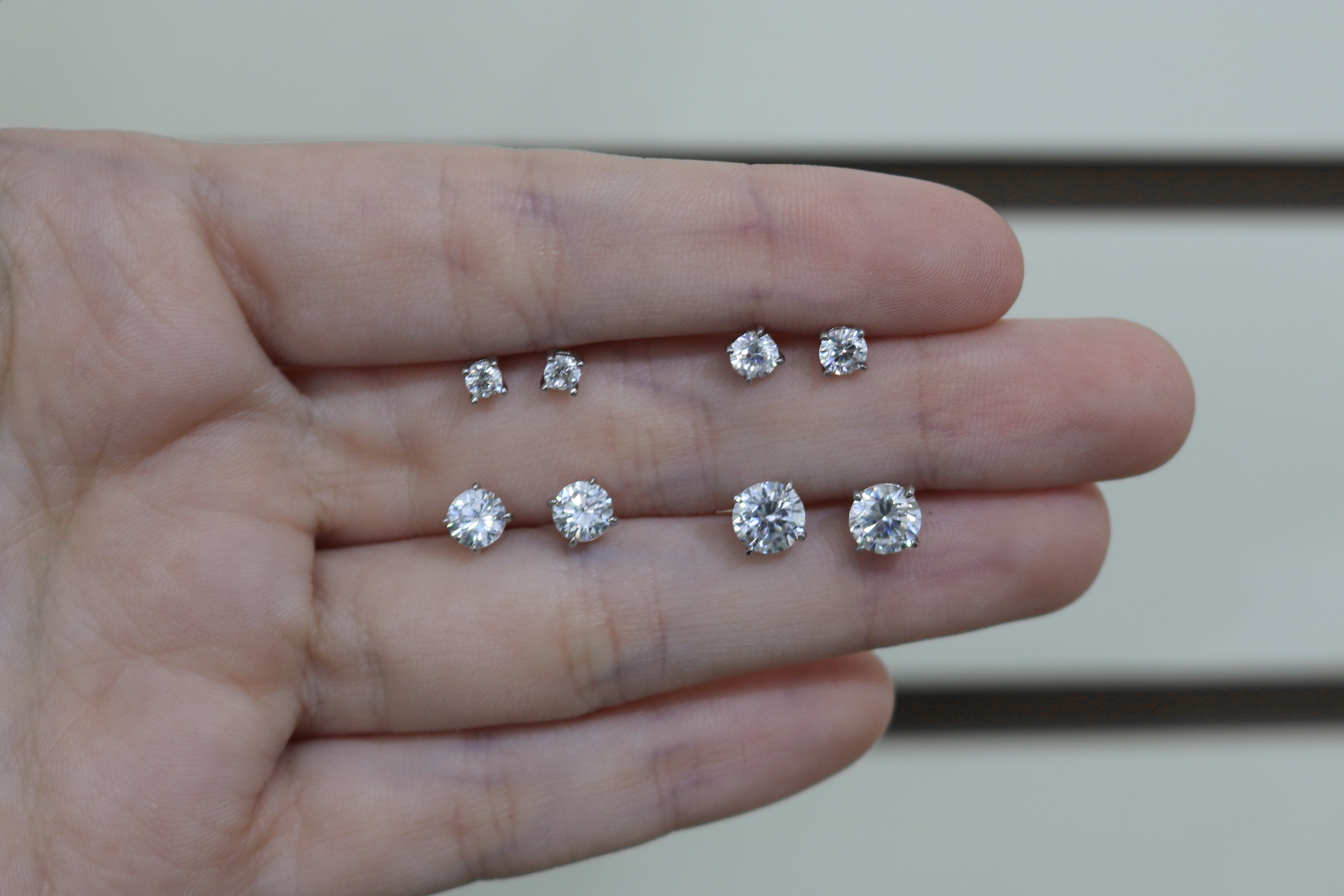 Sterling Silver Round CZ Studs