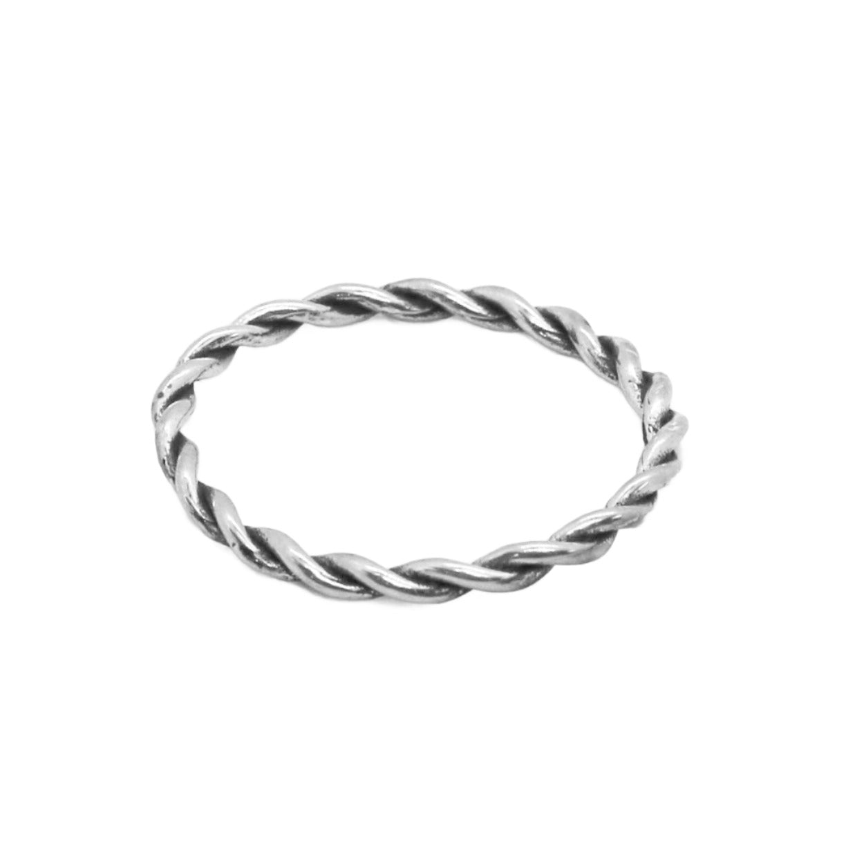 Sterling Silver Twisted Rope Ring