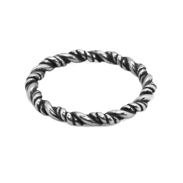 Sterling Silver Antique Twisted Rope Ring
