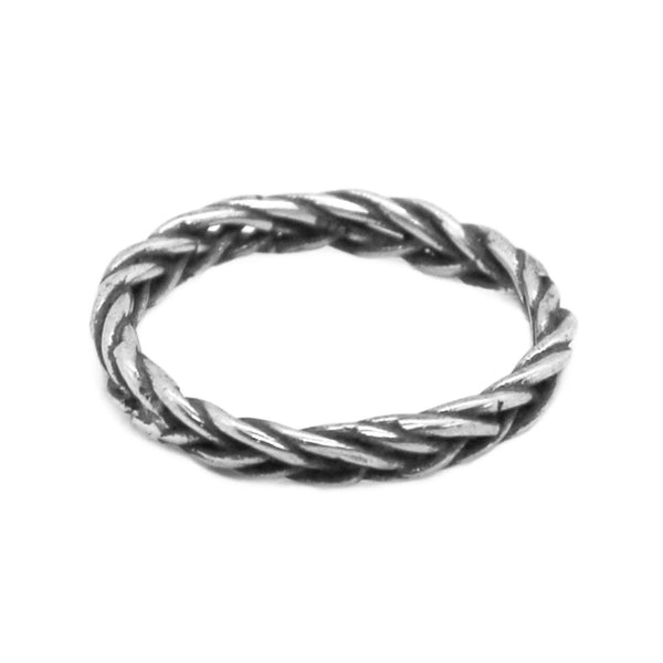 Sterling Silver Braided Rope Ring