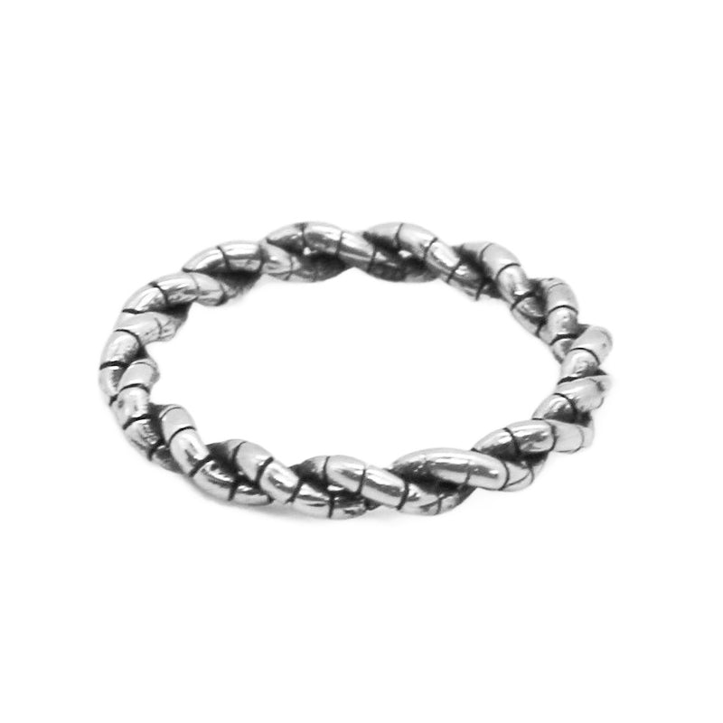 Sterling Silver Antique Spiral Rope Ring