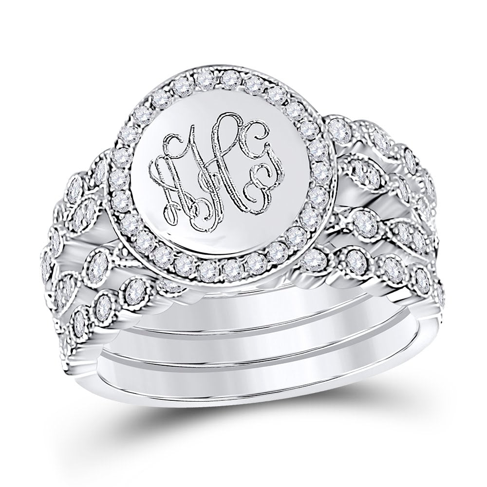 Sterling Silver Engravable Decorative Band Stackable Rings