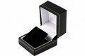 Leatherette Earring Box with Gold Trim (Case of 24)