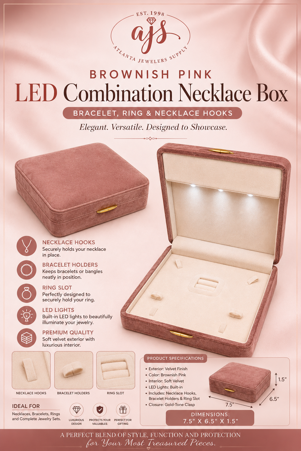 Led Combination Necklace Box