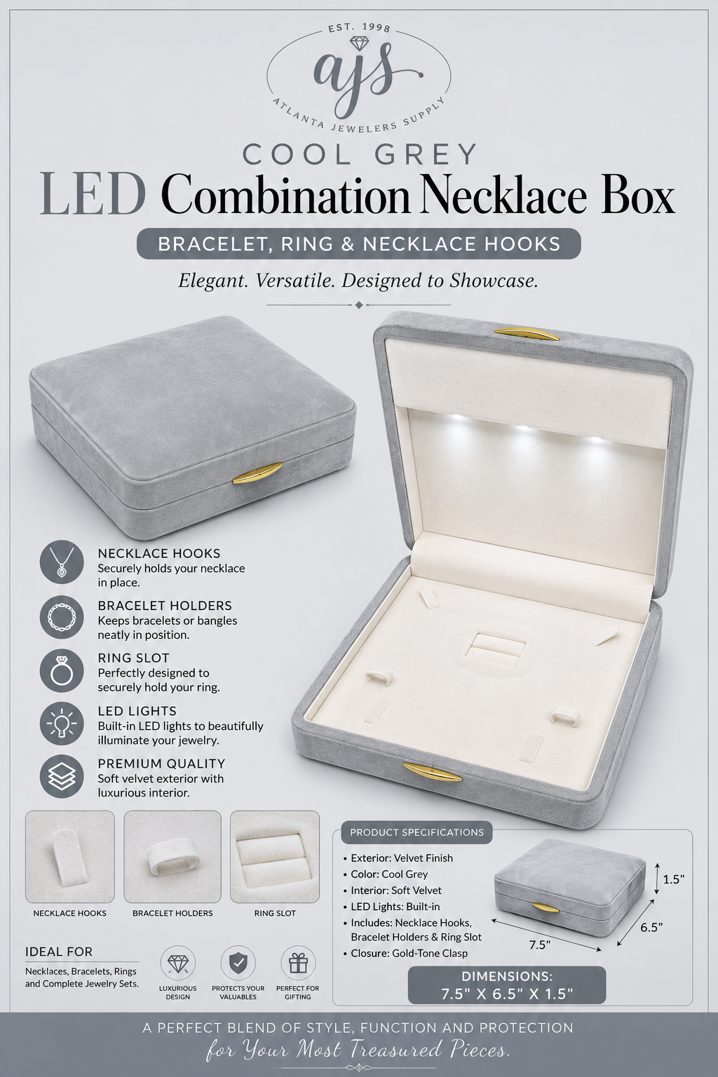 Led Combination Necklace Box