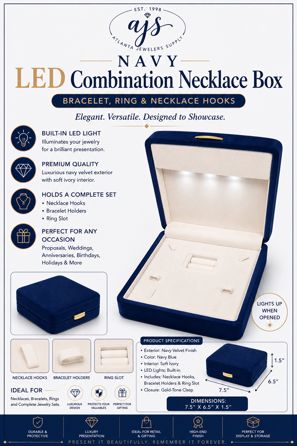 Led Combination Necklace Box