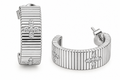 Sterling Silver Moissanite Diamond Cut Huggie Post Hoop Earrings - 0.16 CTW VVS D