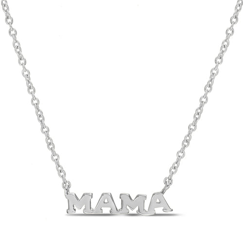 Sterling Silver Solid "MAMA" Necklace