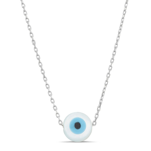 Sterling Silver Evil Eye Necklace