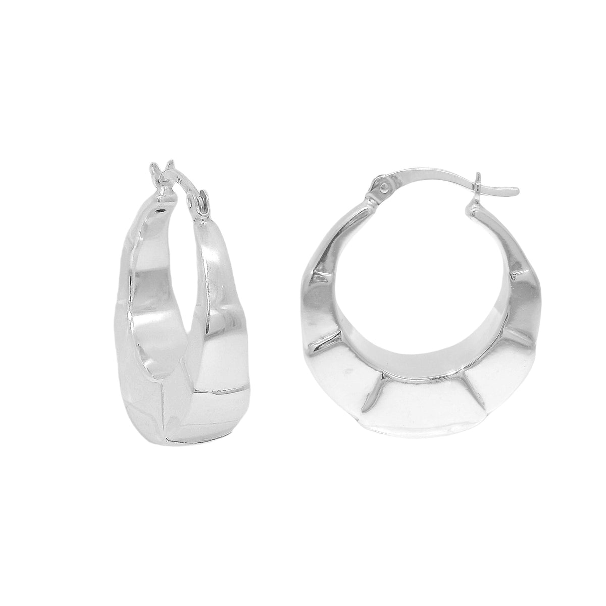 Sterling Silver Small Vintage Style Hoop Earrings