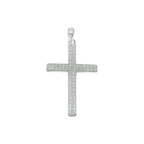 Sterling Silver CZ Cross Pendant