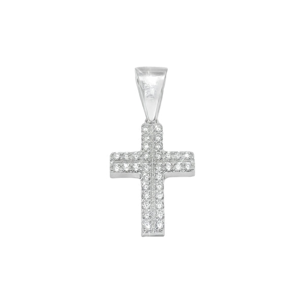 Sterling Silver CZ Cross Pendant