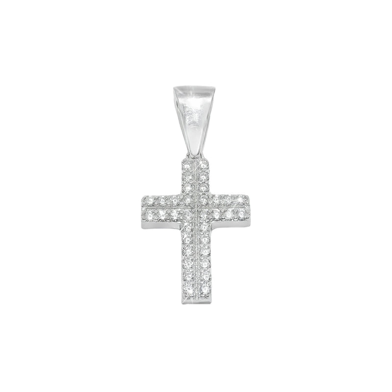 Sterling Silver CZ Cross Pendant