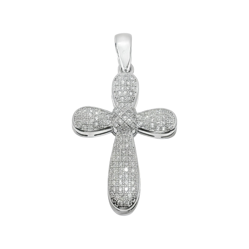 Sterling Silver CZ Cross Pendant