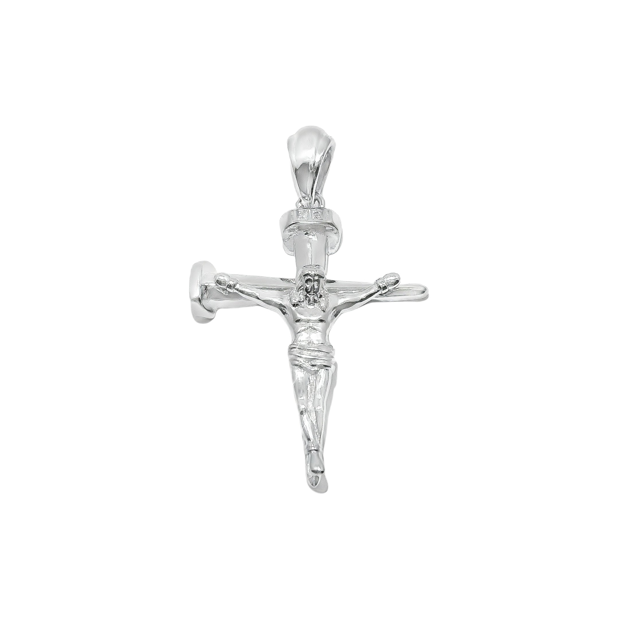 Sterling Silver Jesus Nail Crucifix Pendant