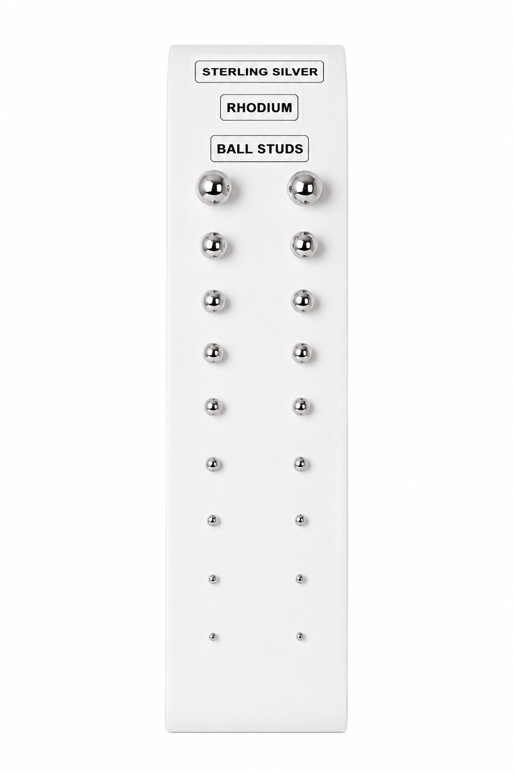 Premade Sterling Silver Ball Stud Displays