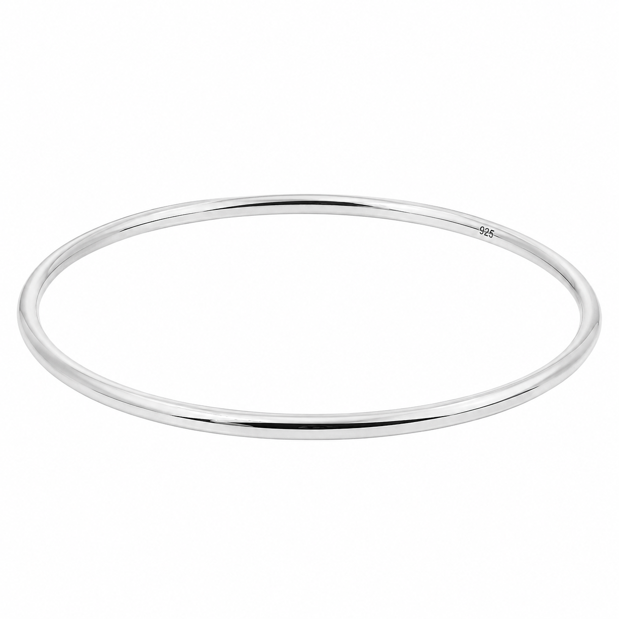 Sterling Silver Plain Bangle