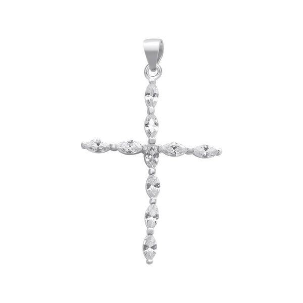 Sterling Silver CZ Cross Pendant