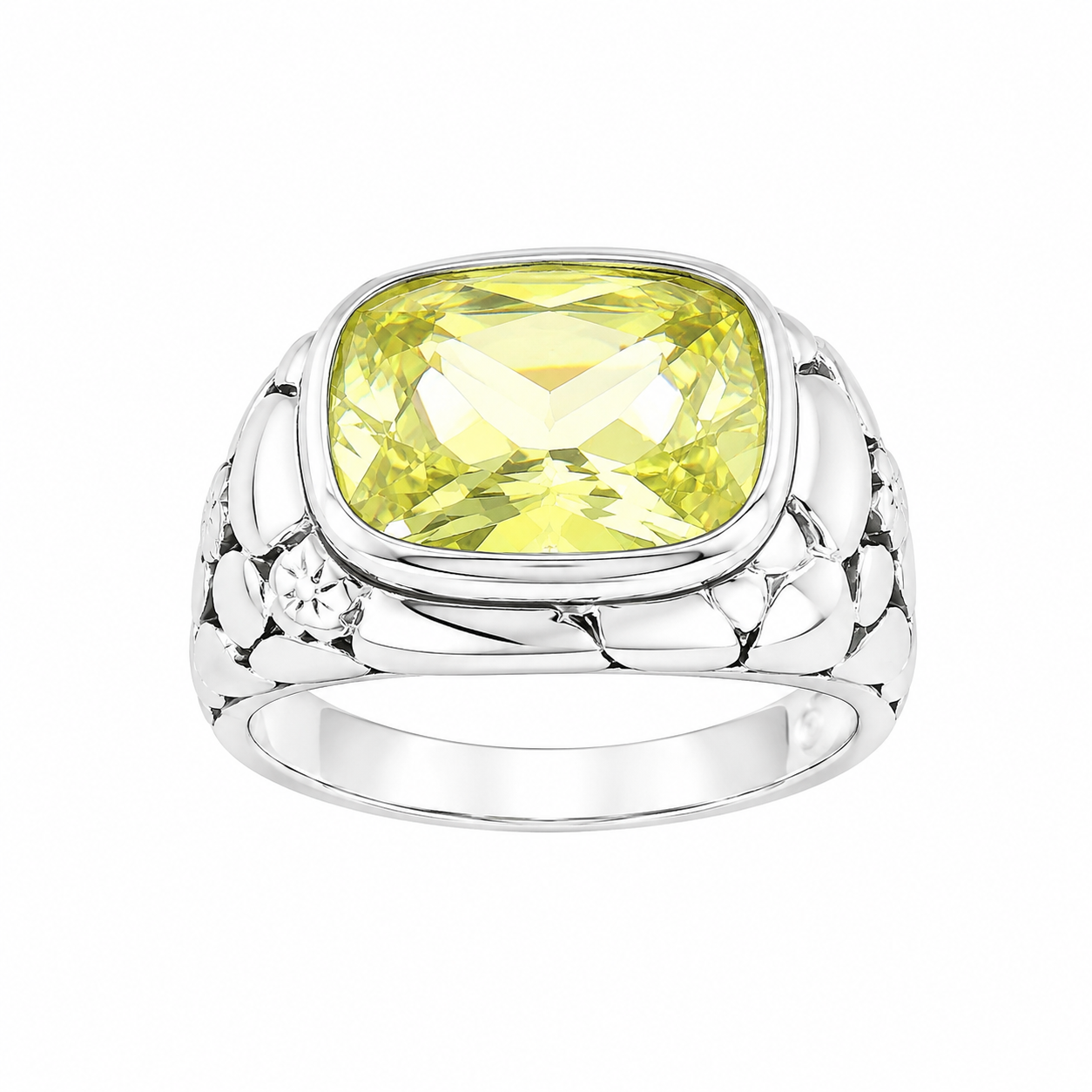Sterling Silver Green CZ Ring