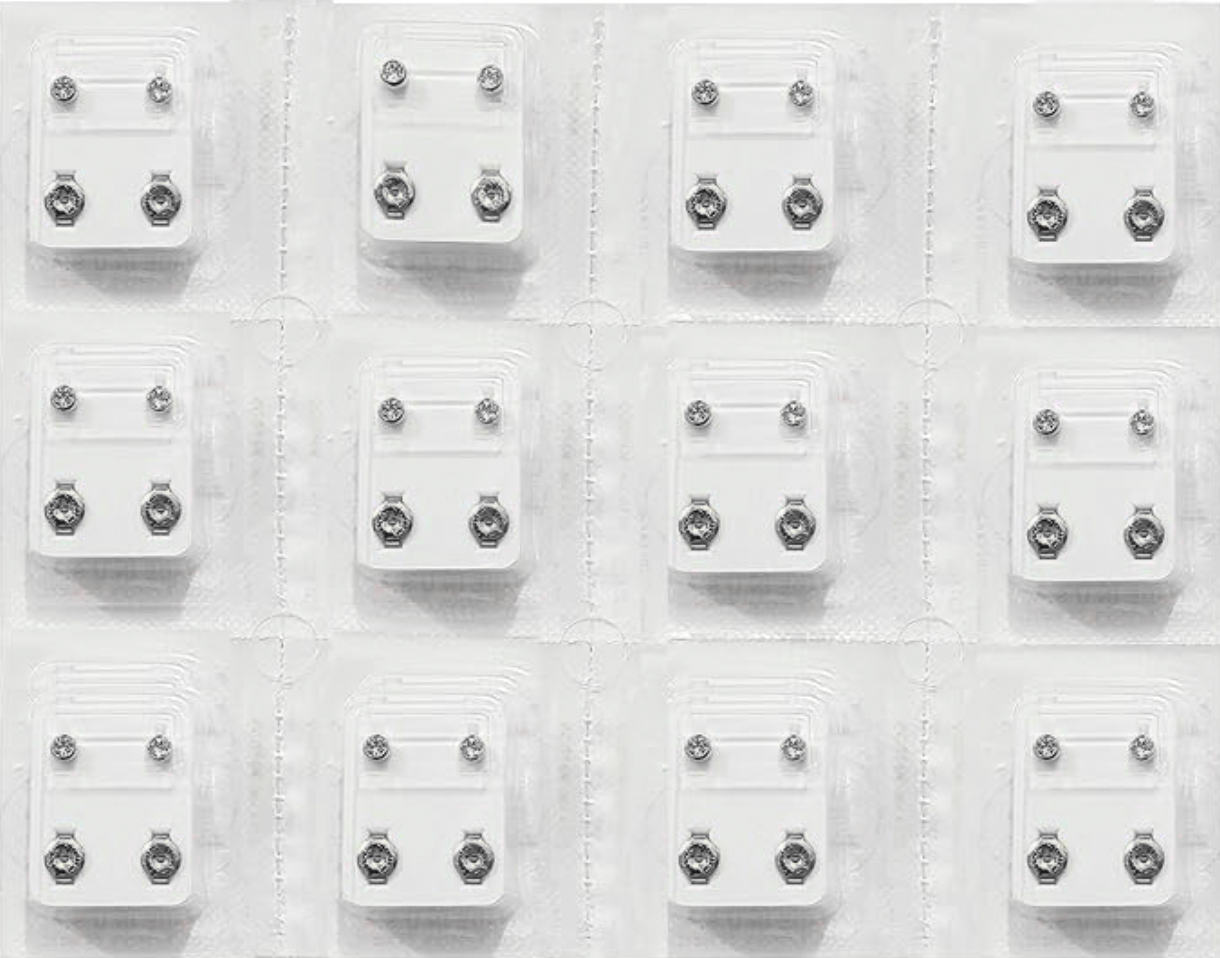 Studex Surgical Steel Ear Piercing Studs, 3mm, 12 Pair April Stone Set