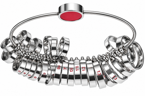 Wide Band Metal Ring Sizer