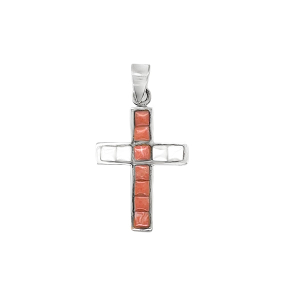 Sterling Silver Multi Color Cross Pendant