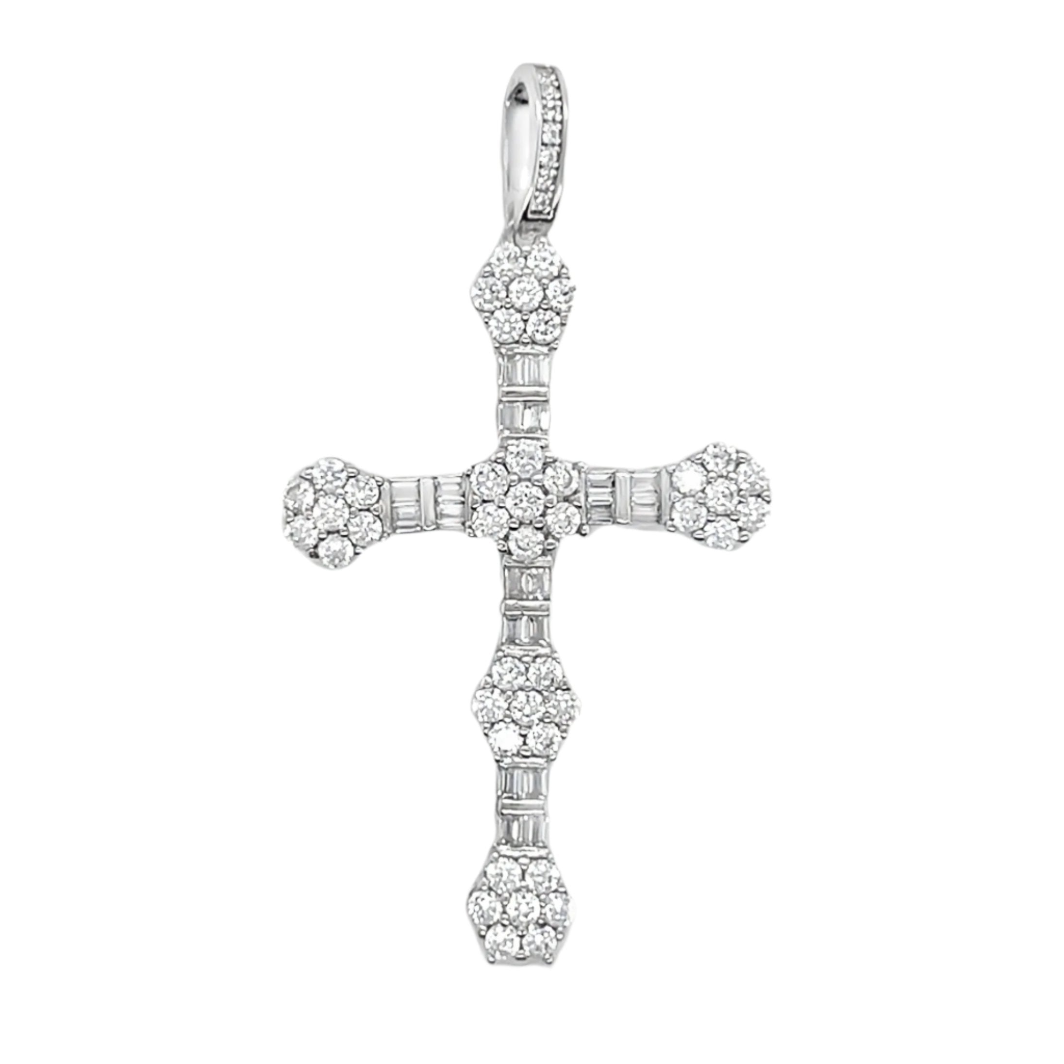 Sterling Silver CZ Cross Pendant