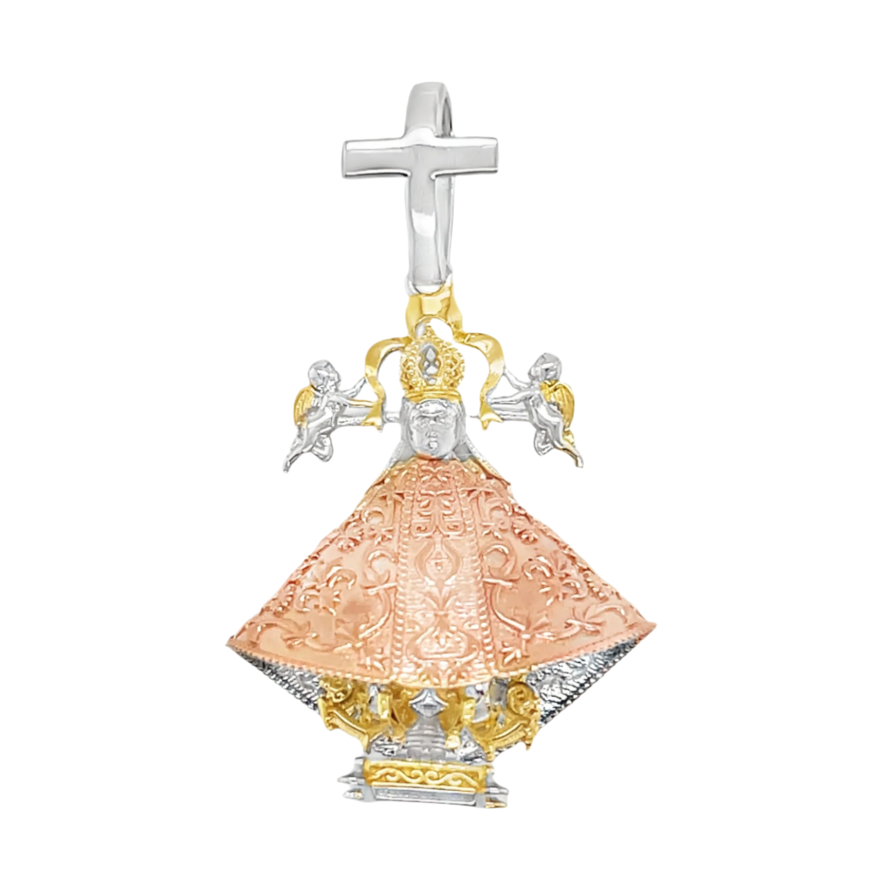 925 Sterling Silver Virgen San Juan De Los Lagos Small Pendant